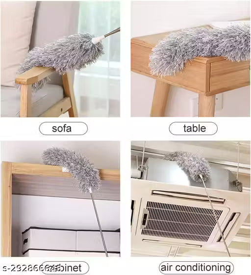 Microfiber Duster with Extension Pole,Washable Bendable Head Ceiling Fan Duster,15-100 inch Wet or Dry Dust Collect Telescoping Dusters for Cleaning Ceiling Fan,High Ceiling,Keyboard,Furniture,Cars / Fan Duster And Car Cleaner
