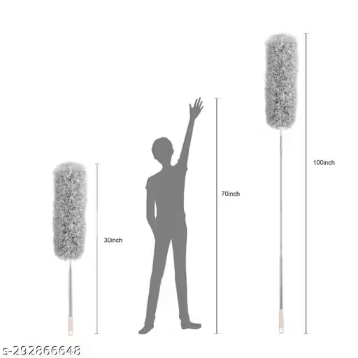 Microfiber Duster with Extension Pole,Washable Bendable Head Ceiling Fan Duster,15-100 inch Wet or Dry Dust Collect Telescoping Dusters for Cleaning Ceiling Fan,High Ceiling,Keyboard,Furniture,Cars / Fan Duster And Car Cleaner