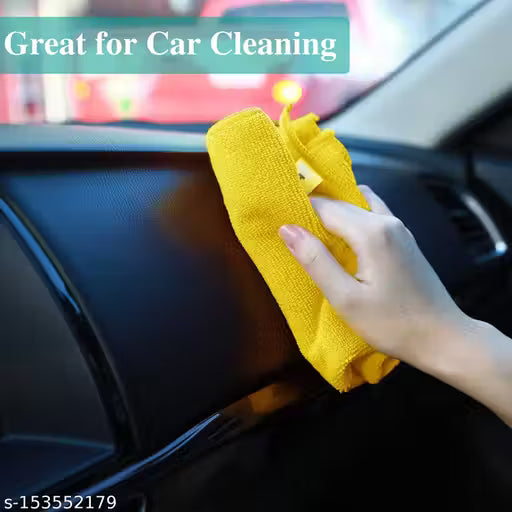 Trosskart Microfiber Towel For Car 40*40 Cm Cloth Kitchen For Hair Face Cleaning Towels Clothes 280 Gsm Cloths For Women & Men Pack Of 6