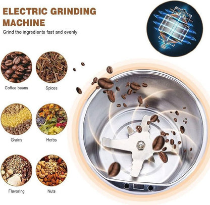 FW 4-Blade Electric Coffee & Spice Grinder – Stainless Steel